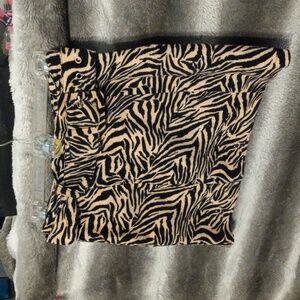 Wild Fable corduroy zebra print belted skirt